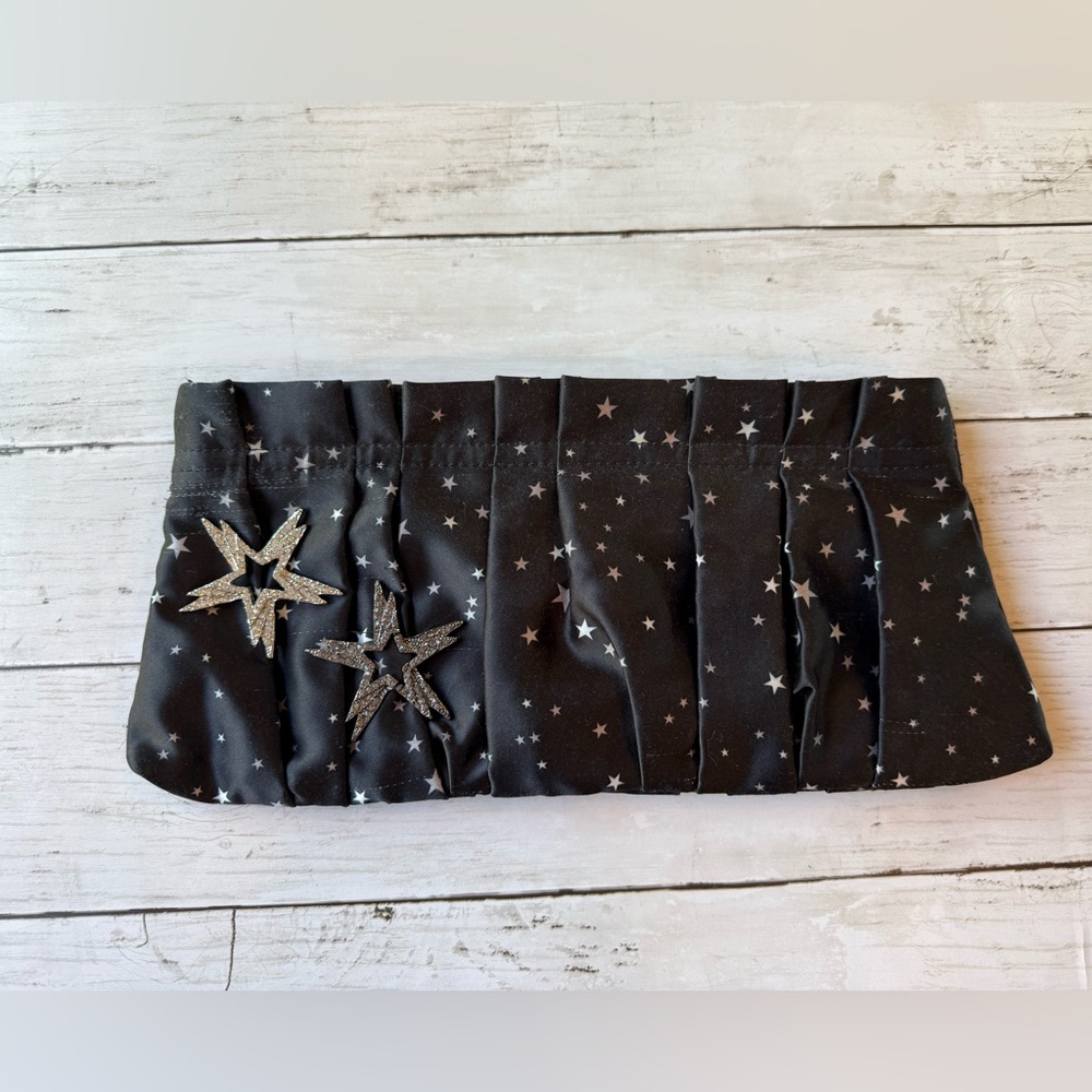 Express Black with Stars Clutch Purse